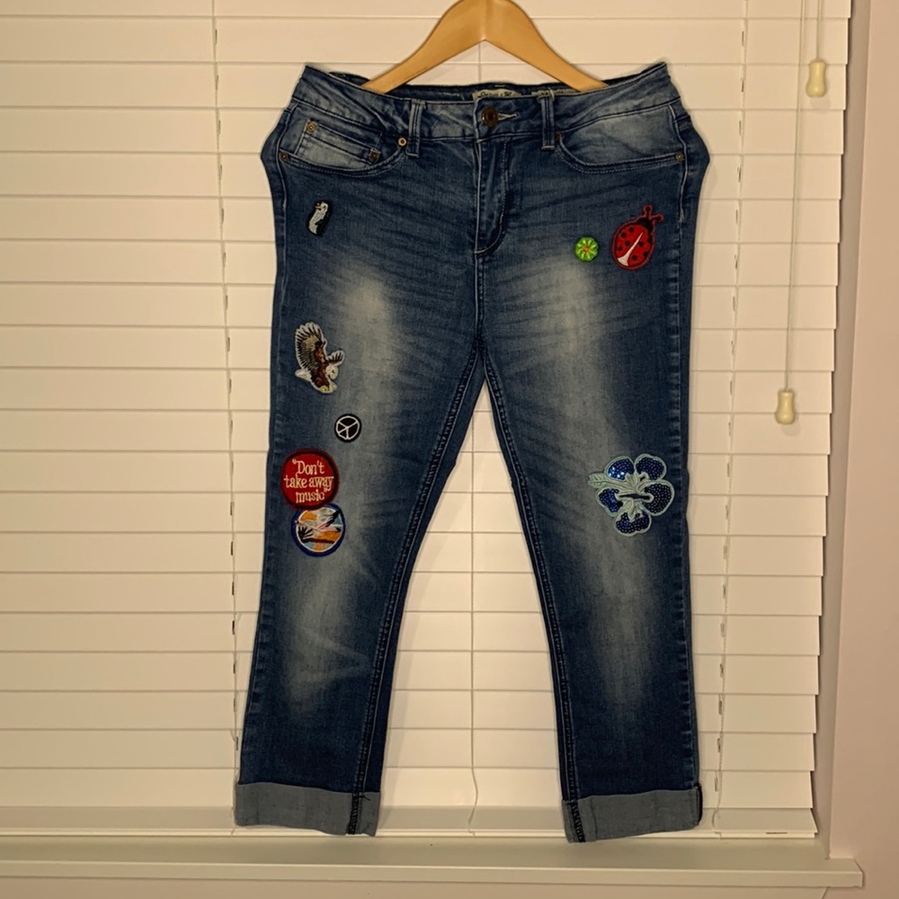 Patched jeans